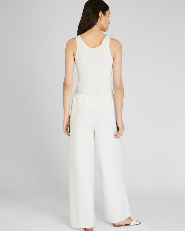Club Monaco Bias Cut Linen Pant White