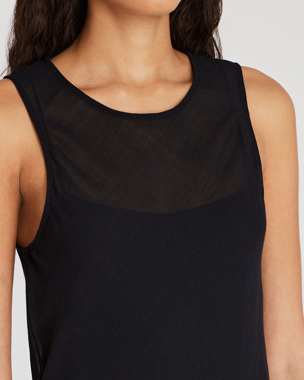 Club Monaco Bias Wool Blend Gauze Maxi Dress Black