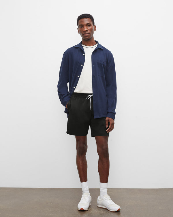 club monaco Bo Solid 7" Swim Trunk Black