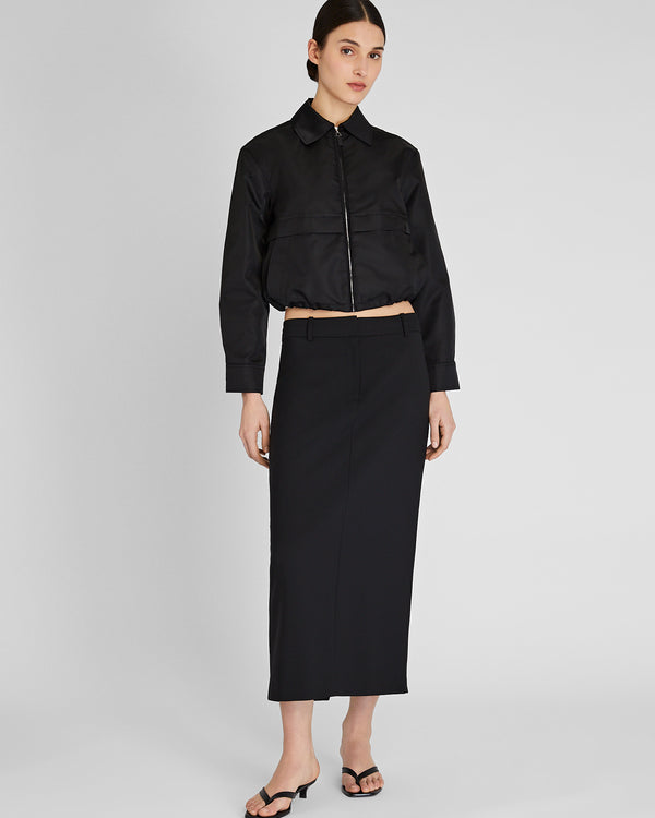 Club Monaco Borrem Column Maxi Skirt Black