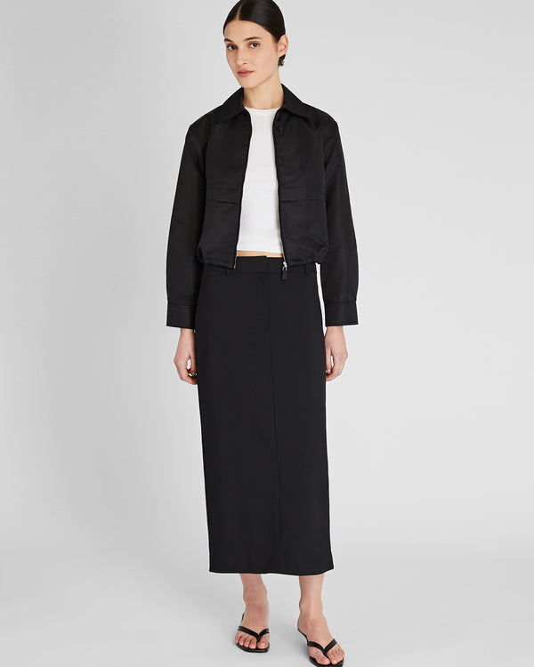 club monaco Borrem Column Maxi Skirt Black