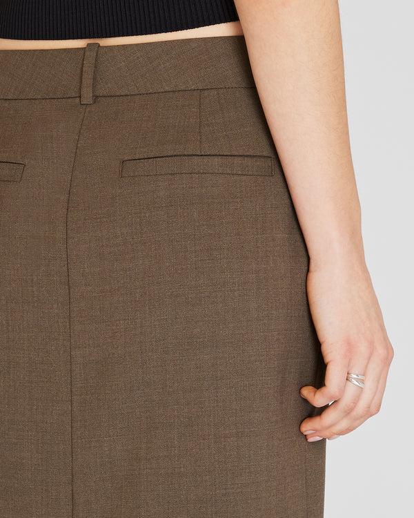 Club Monaco Borrem Column Maxi Skirt Medium Olive