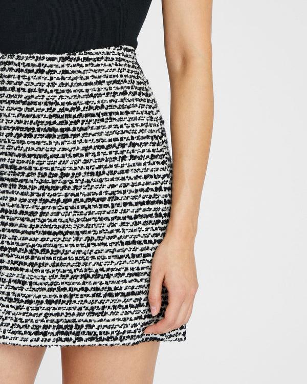 Club Monaco Bouclé Centie Mini Skirt Black