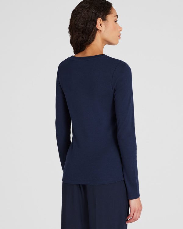 Club Monaco Bowee Long-Sleeve Tee Navy
