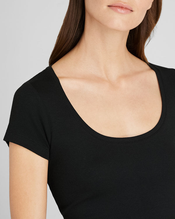 Club Monaco Bowee Scoop Neck Tee Black
