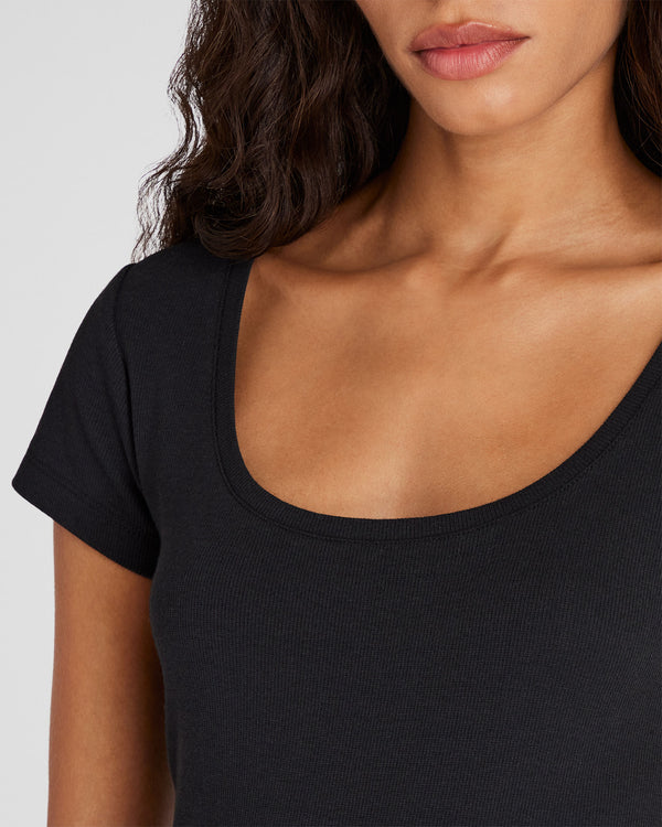 Club Monaco Bowee Scoop Neck Tee Black