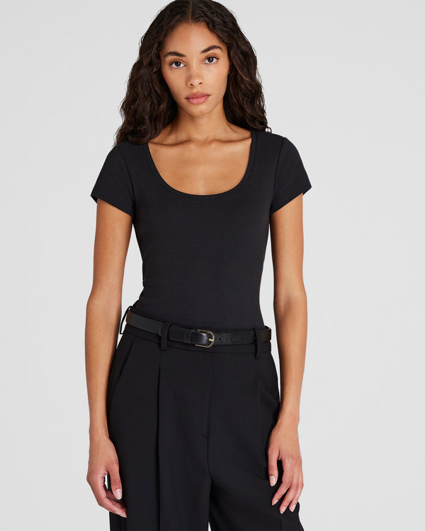 club monaco Bowee Scoop Neck Tee Black