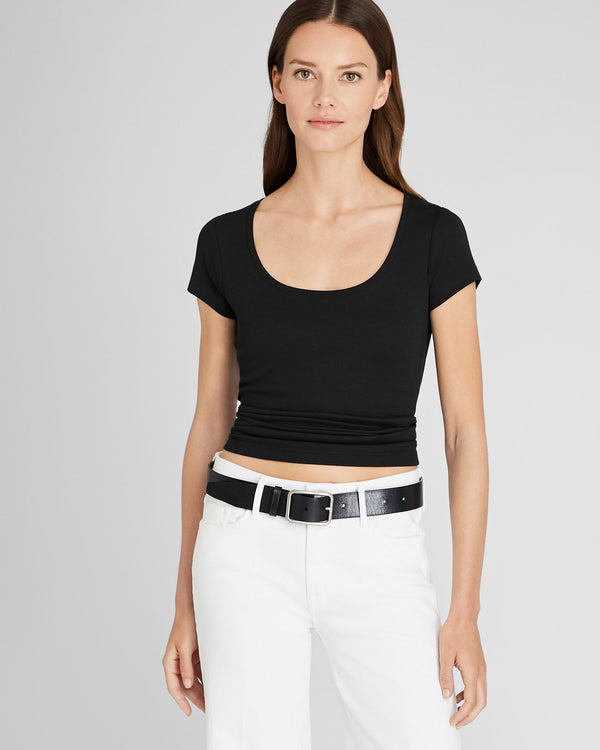 club monaco Bowee Scoop Neck Tee Black
