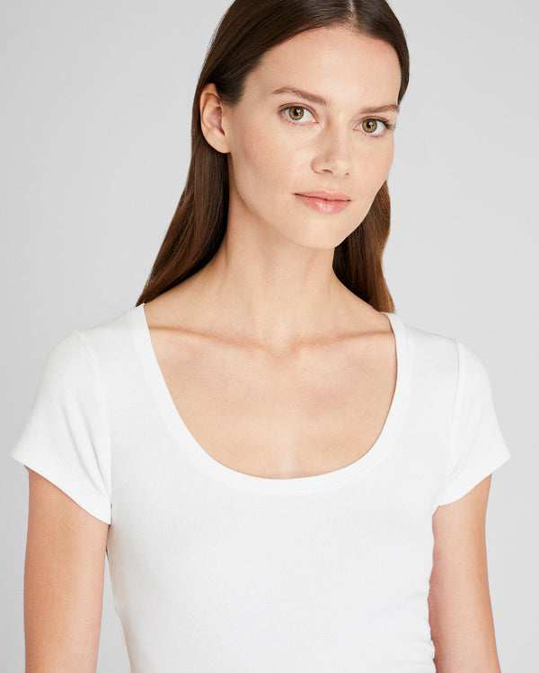 Club Monaco Bowee Scoop Neck Tee White