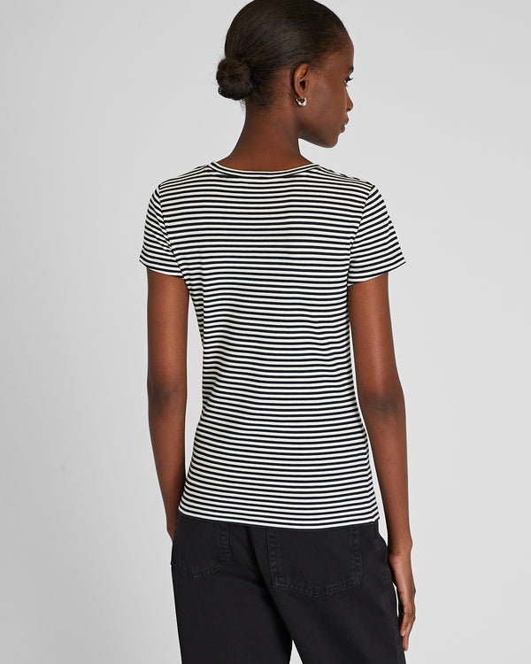 Club Monaco Bowee Tee White Base Stripe