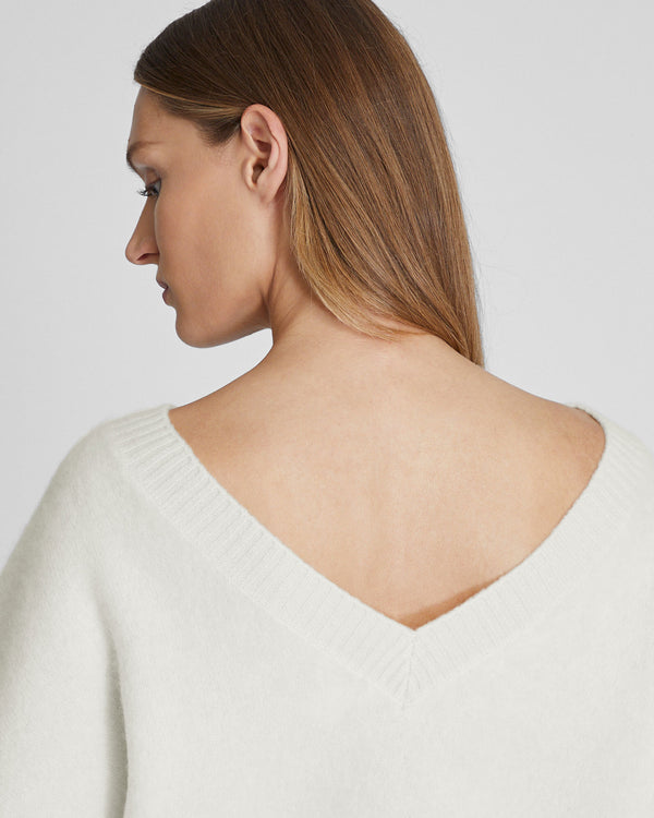 Club Monaco Brushed Cashmere V-Back Sweater Ivory