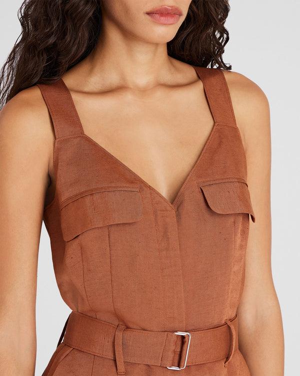 Club Monaco Cargo Romper Brown
