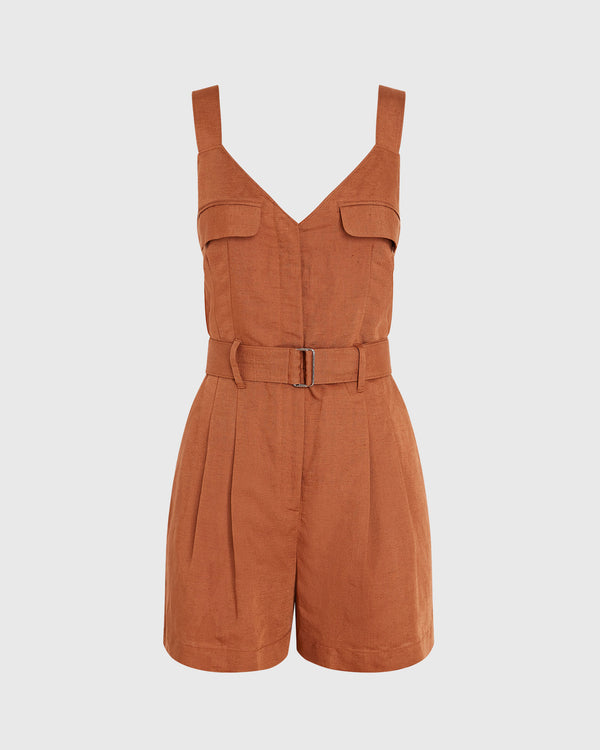 Club Monaco Cargo Romper Brown