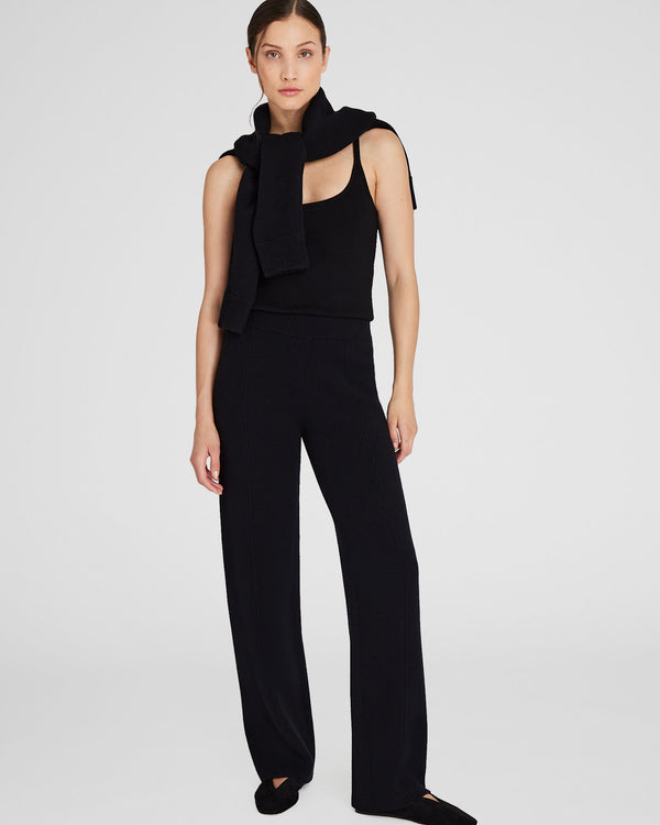 club monaco Cashmere Blend Double-Faced Pant Black