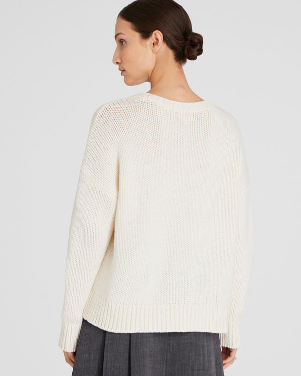 Club Monaco Cashmere Chainette Sweater Ivory
