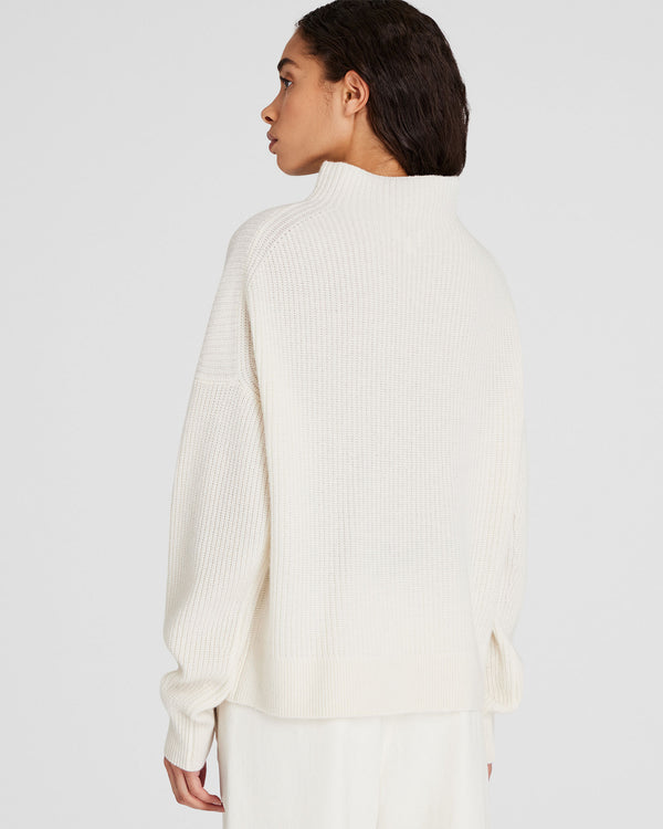 Club Monaco Cashmere Mockneck Sweater Ivory
