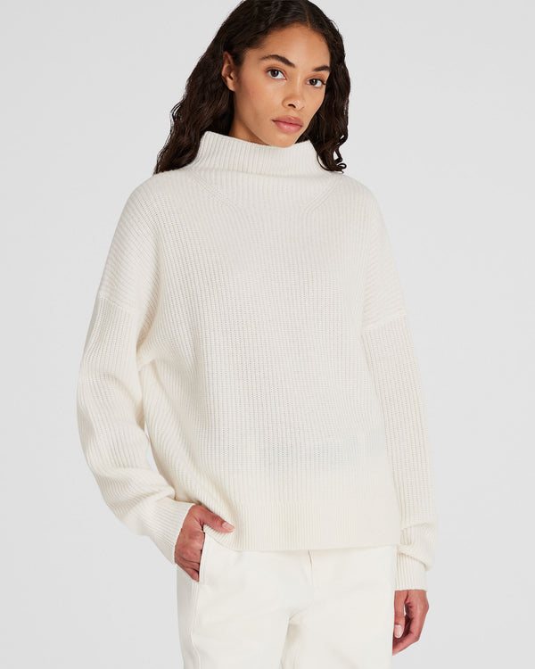 club monaco Cashmere Mockneck Sweater Ivory