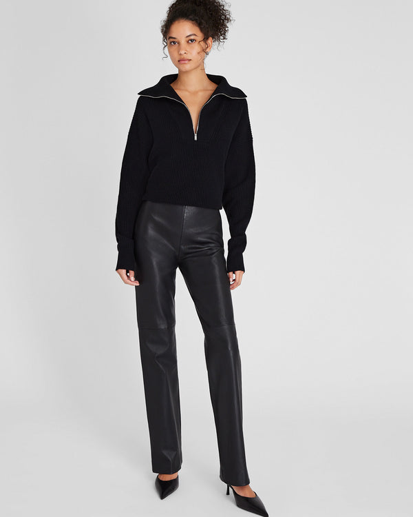 Club Monaco Cashmere Quarter-Zip Sweater Black