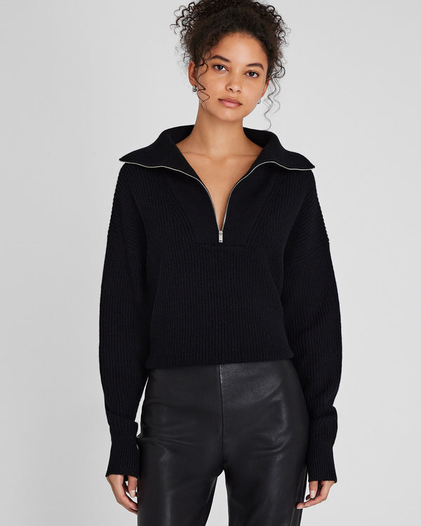club monaco Cashmere Quarter-Zip Sweater Black