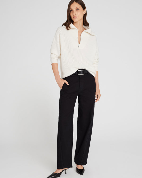 Club Monaco Cashmere Quarter-Zip Sweater Ivory