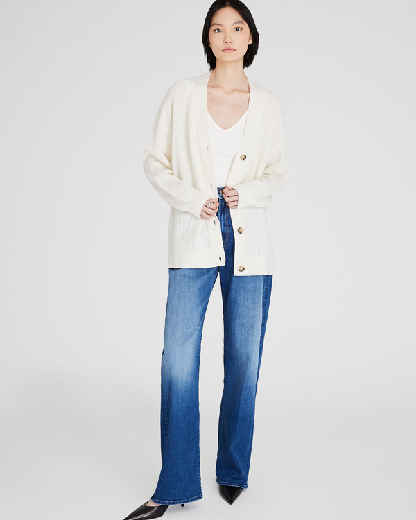 Club Monaco Cashmere Relaxed Knit Cardigan Ivory