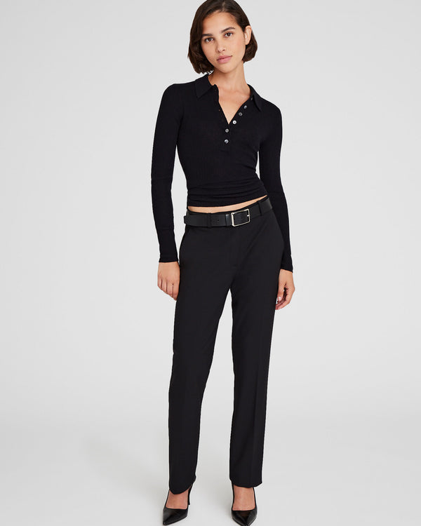 Club Monaco Cashmere Rib Polo Black