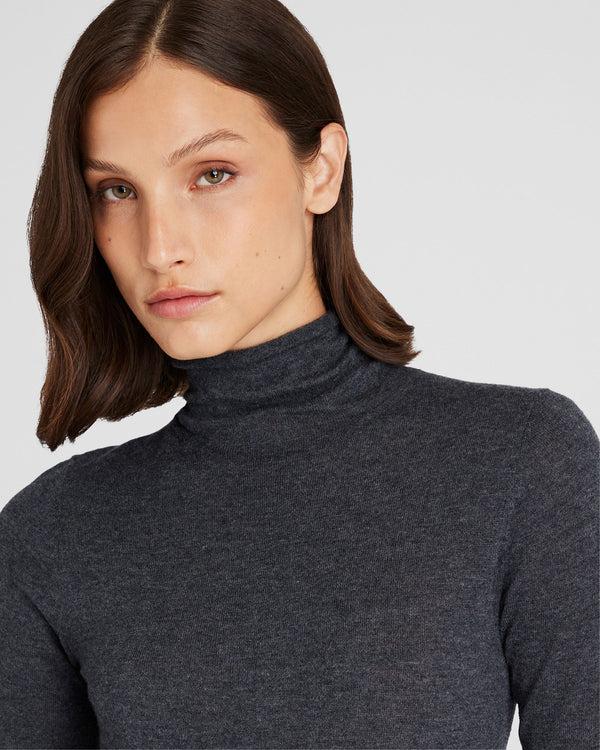 Club Monaco Cashmere Slim Turtleneck Dark Heather