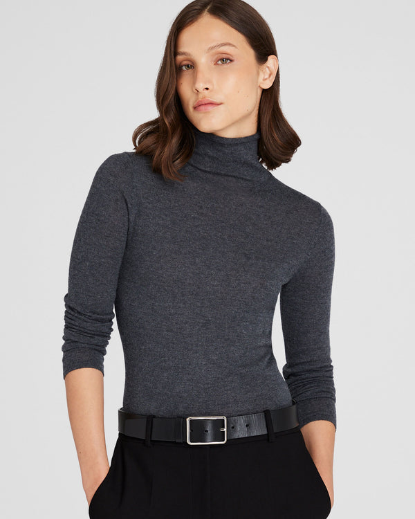 club monaco Cashmere Slim Turtleneck Dark Heather