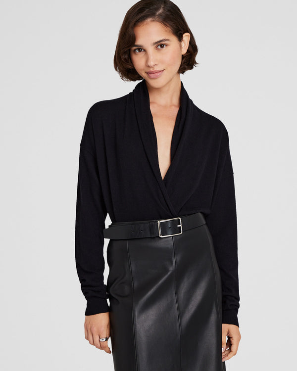 club monaco Cashmere Wrap Sweater Black