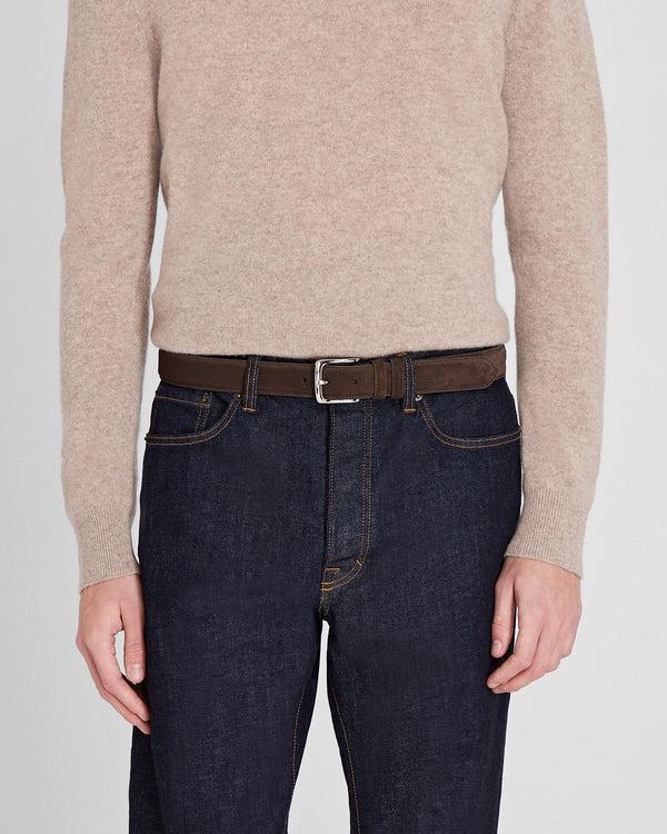 Club Monaco Casual Suede Belt Tan