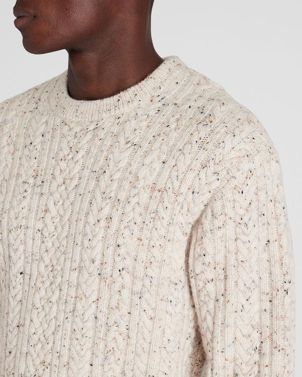 Club Monaco Chunky Cable Crewneck Cream Base