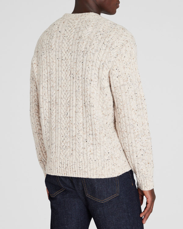 Club Monaco Chunky Cable Crewneck Cream Base