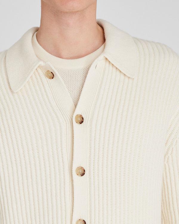 Club Monaco Chunky Collar Cardigan Off White