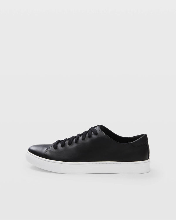 club monaco Club Monaco Leather Sneaker Black