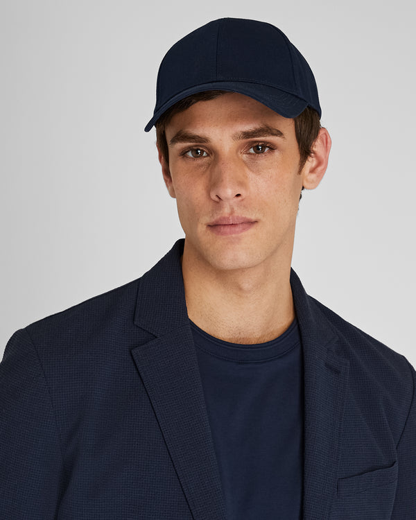 Club Monaco CM Leather Strap Baseball Cap Navy
