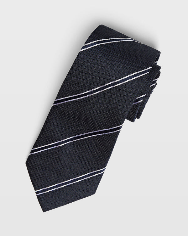 club monaco CM Stripe Silk Tie Navy Stripe