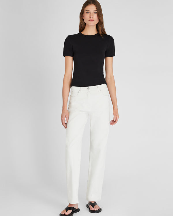Club Monaco Compact Micro Rib Tee Black