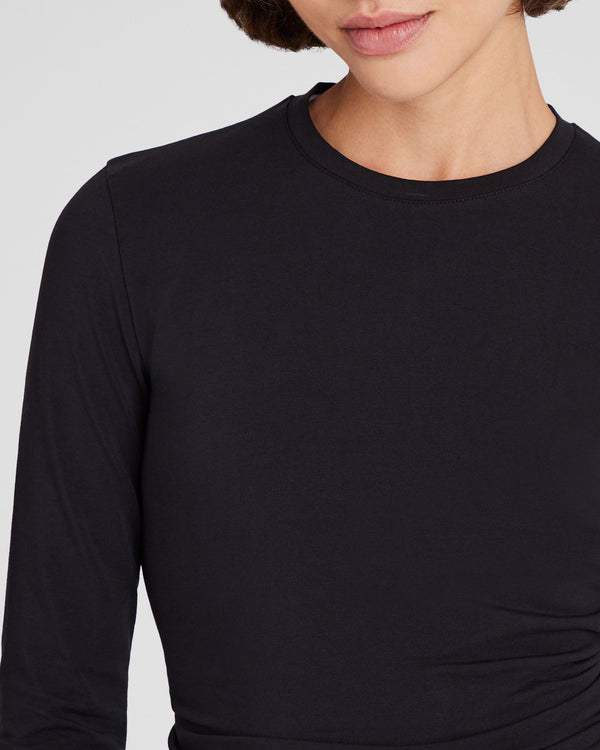 Club Monaco Contour Long-Sleeve Top Black
