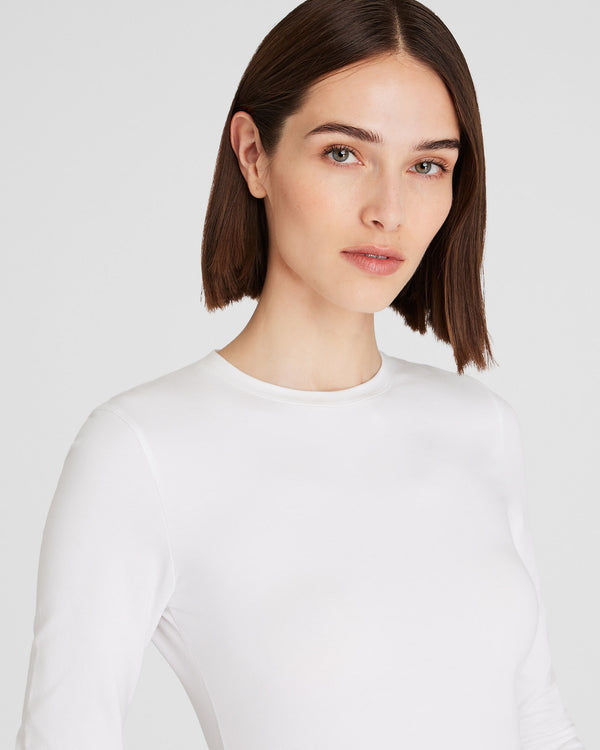 Club Monaco Contour Long-Sleeve Top White