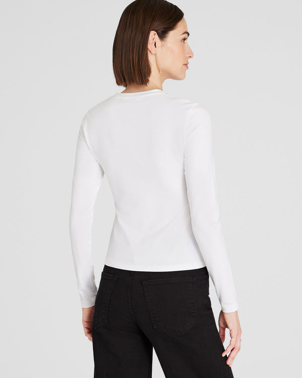 Club Monaco Contour Long-Sleeve Top White