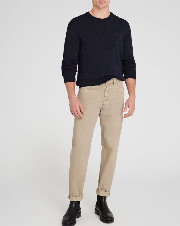 Club Monaco Cotton Cable Crew Sweater Navy
