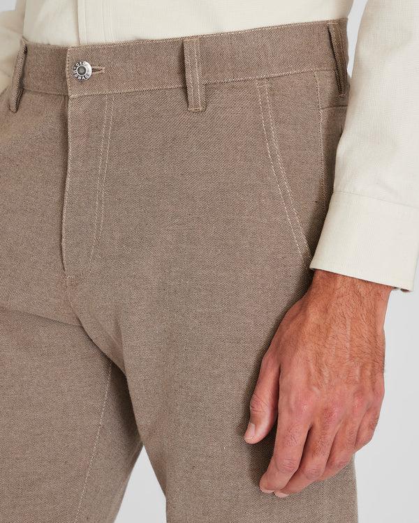 Club Monaco Cotton Linen Twill Pant Brown