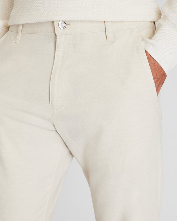 Club Monaco Cotton Linen Twill Pant Pale Grey