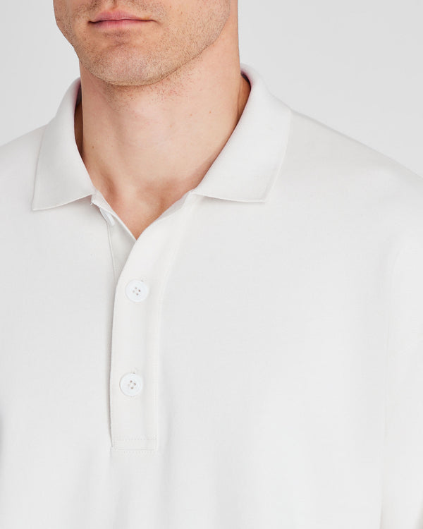 Club Monaco Cotton Sweatshirt Polo Cream
