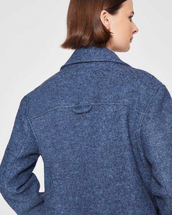 Club Monaco Cozy Shirt Jacket Heather Blue