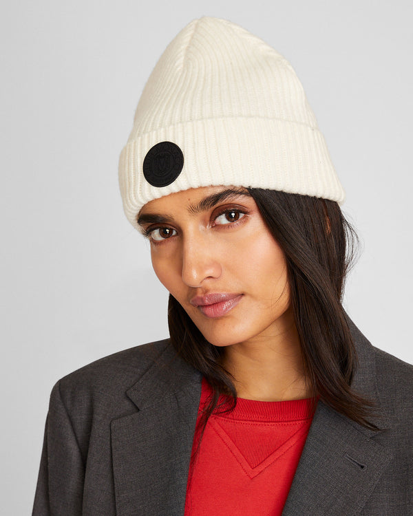 Club Monaco Crest Beanie White