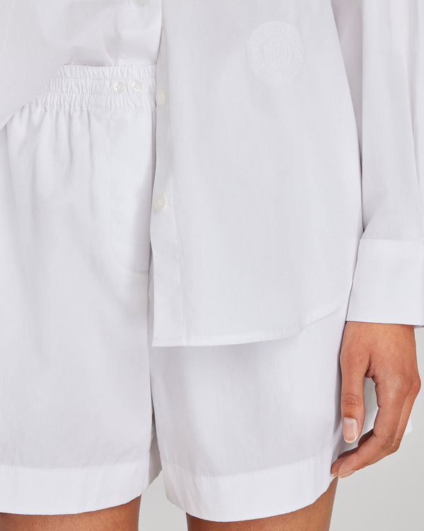 Club Monaco Crest Cotton Sleep Set White