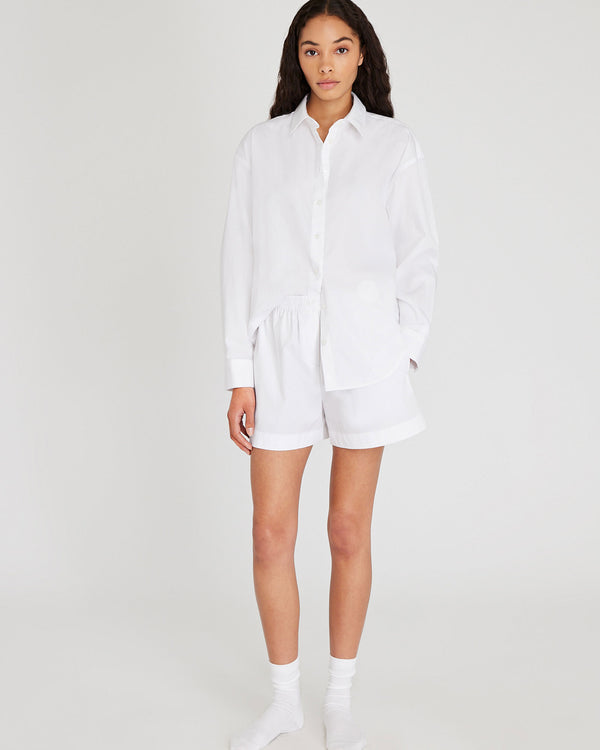 club monaco Crest Cotton Sleep Set White