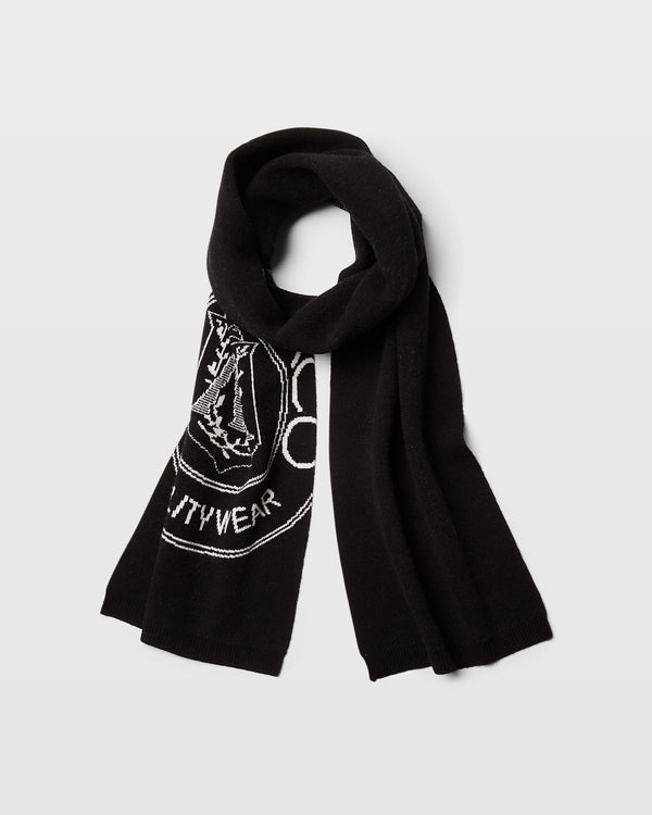 club monaco Crest Wool Scarf Black