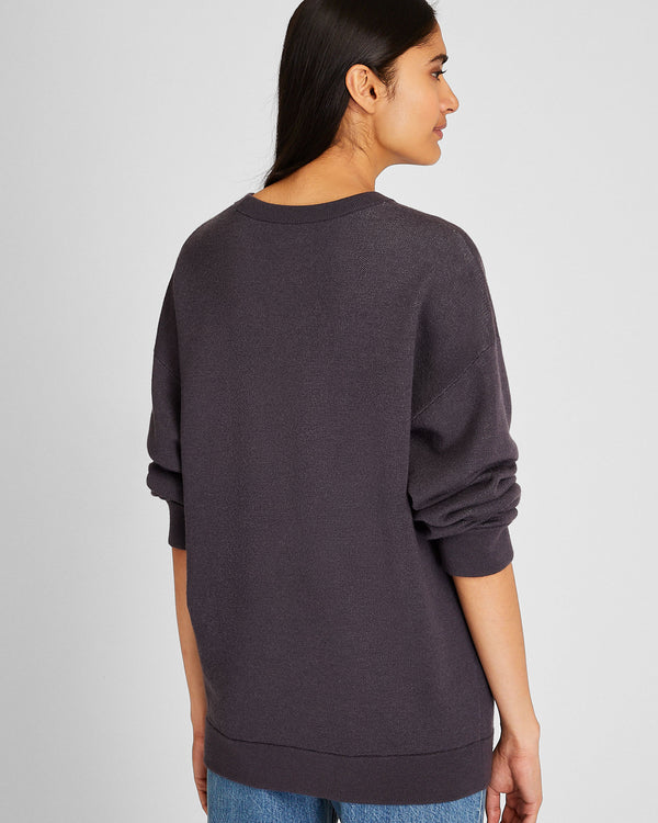 Club Monaco Crest Wool Sweater Black Mix